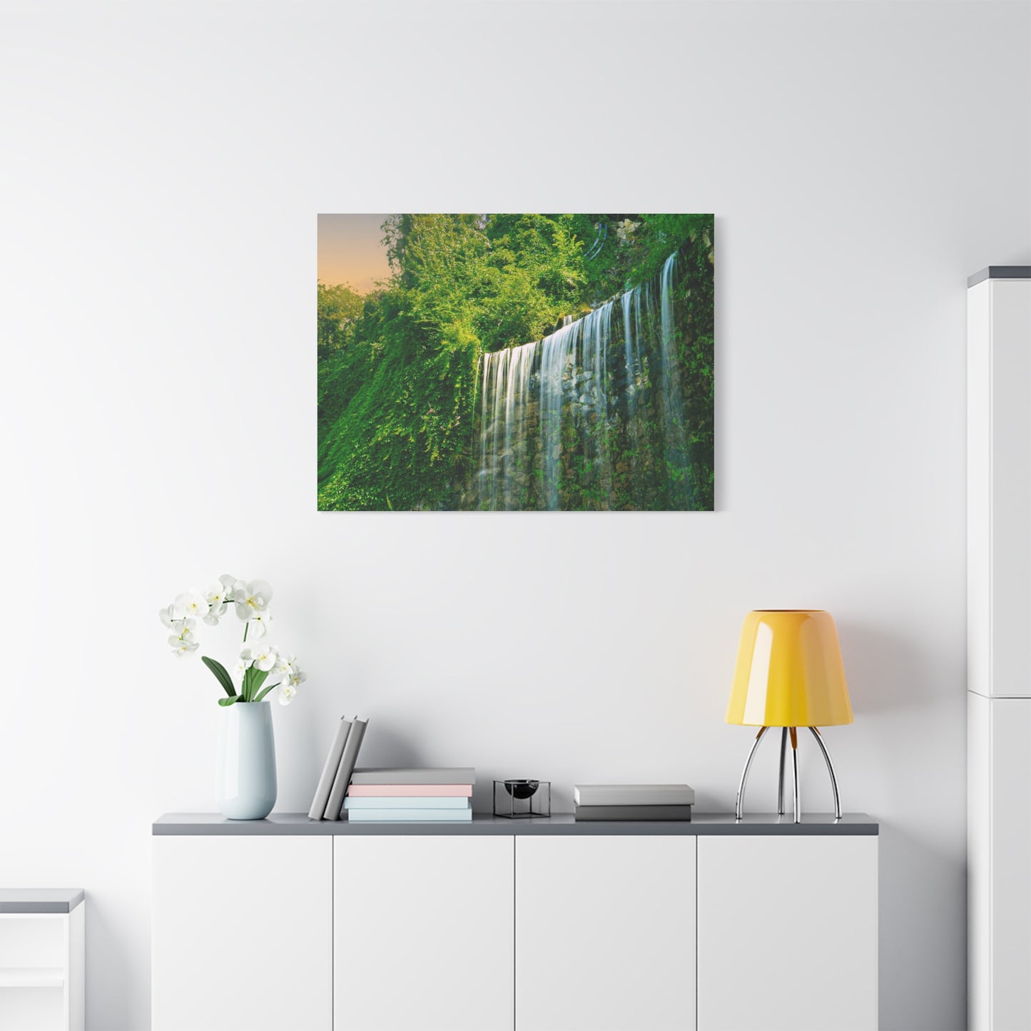 Budapest Waterfall Horizontal Matte Canvas, Stretched, 1.25"