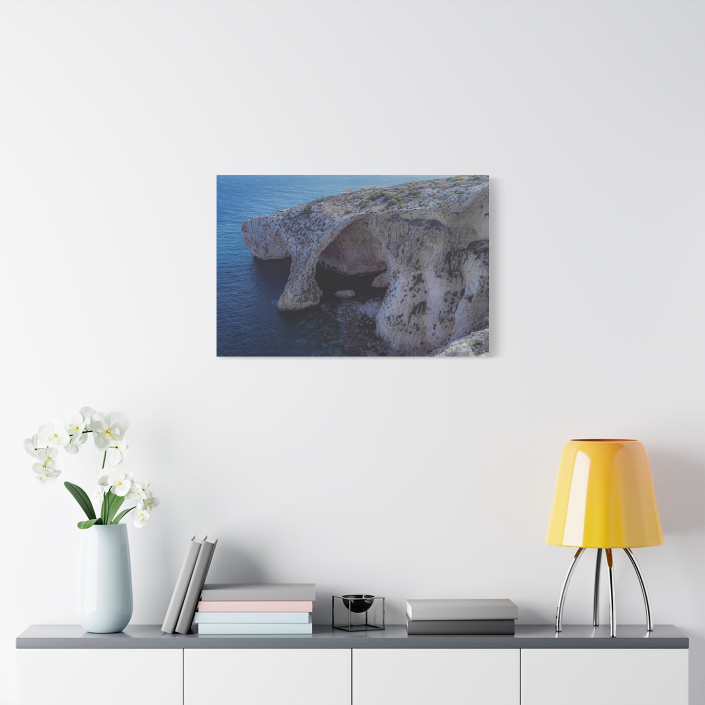 Malta Blue Groto Matte Canvas, Stretched, 1.25"
