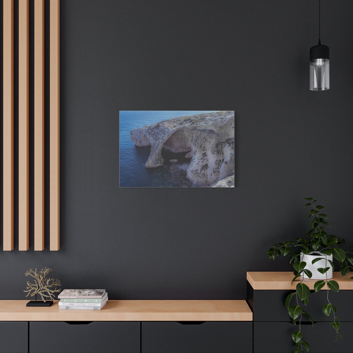 Malta Blue Groto Matte Canvas, Stretched, 1.25"