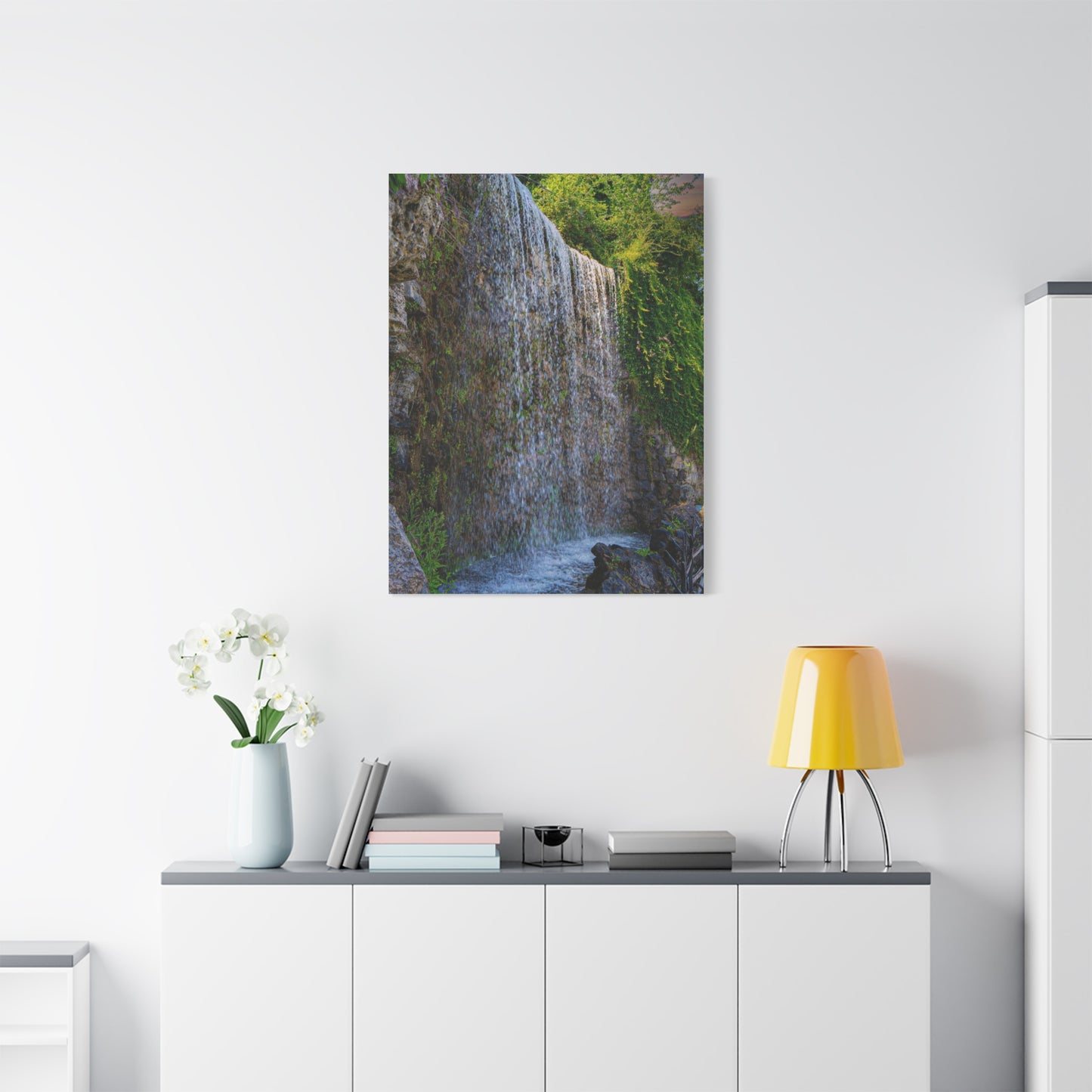 Budapest Waterfall Matte Canvas, Stretched, 1.25"