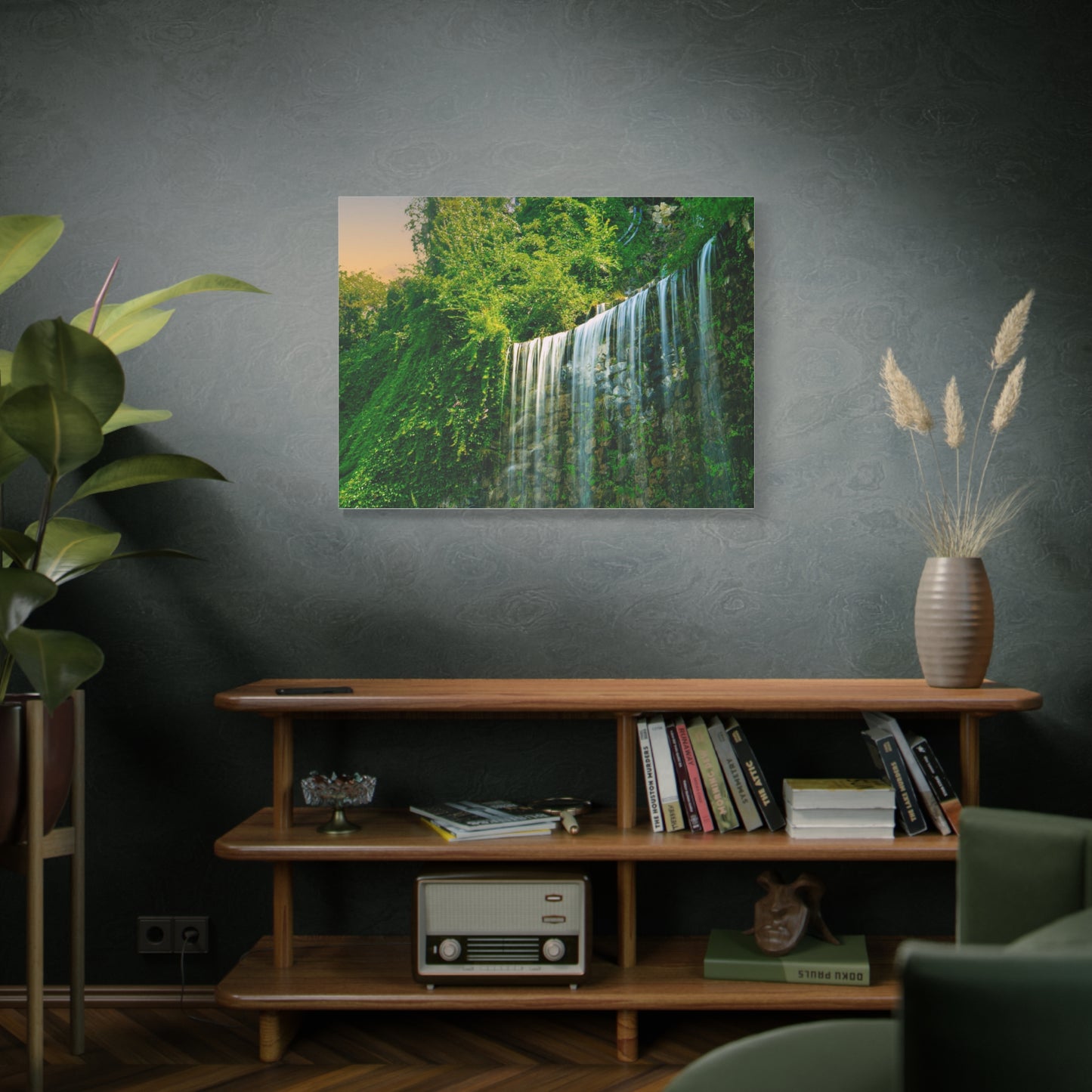 Budapest Waterfall Horizontal Matte Canvas, Stretched, 1.25"