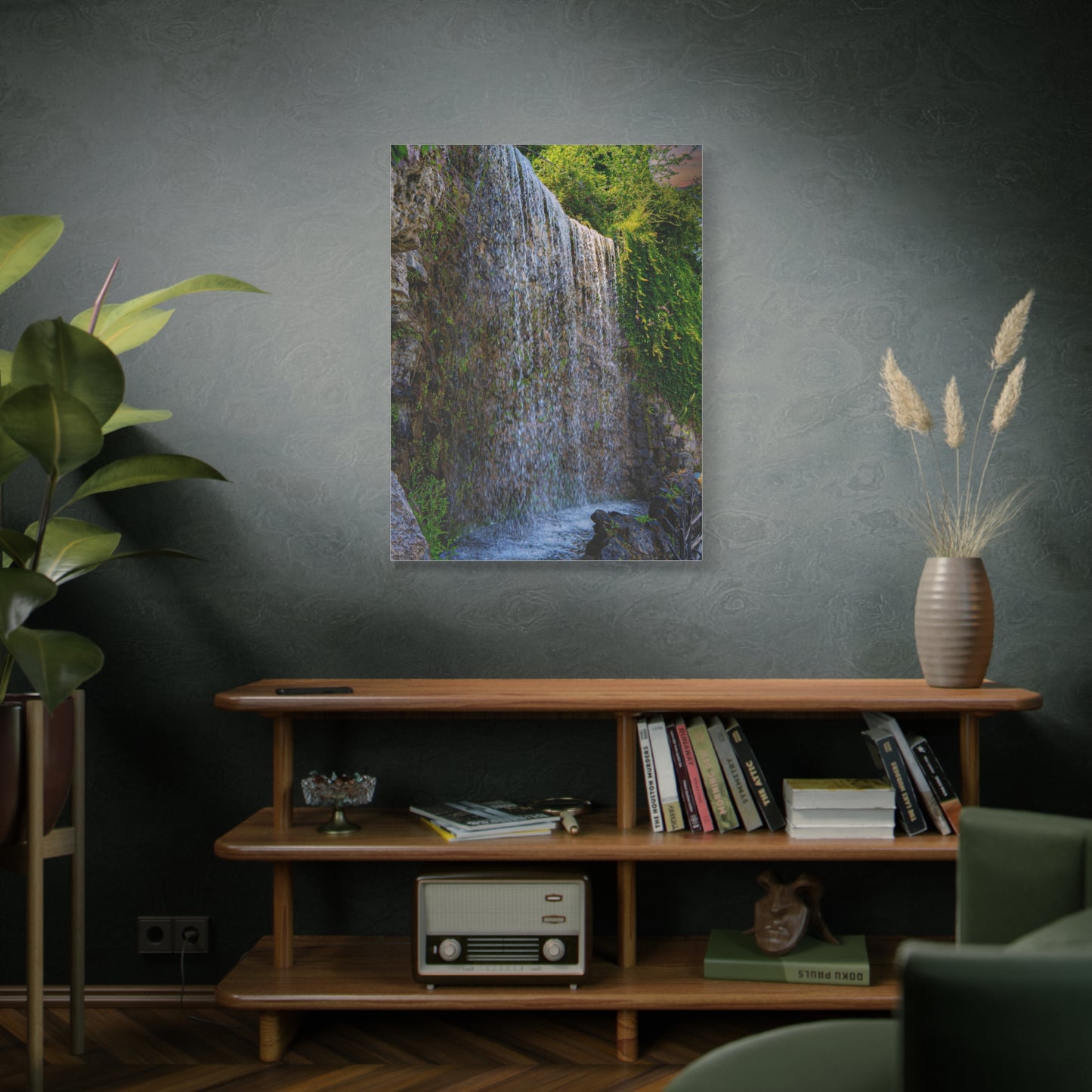 Budapest Waterfall Matte Canvas, Stretched, 1.25"