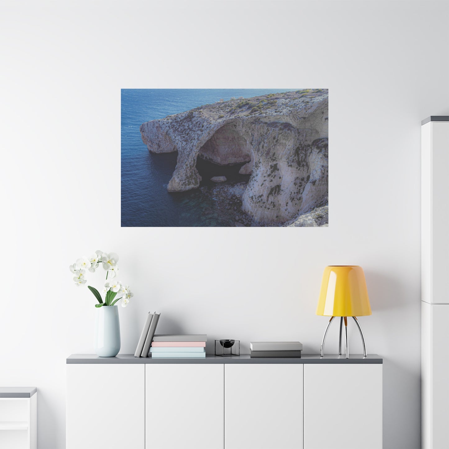 Malta Blue Groto Matte Canvas, Stretched, 1.25"