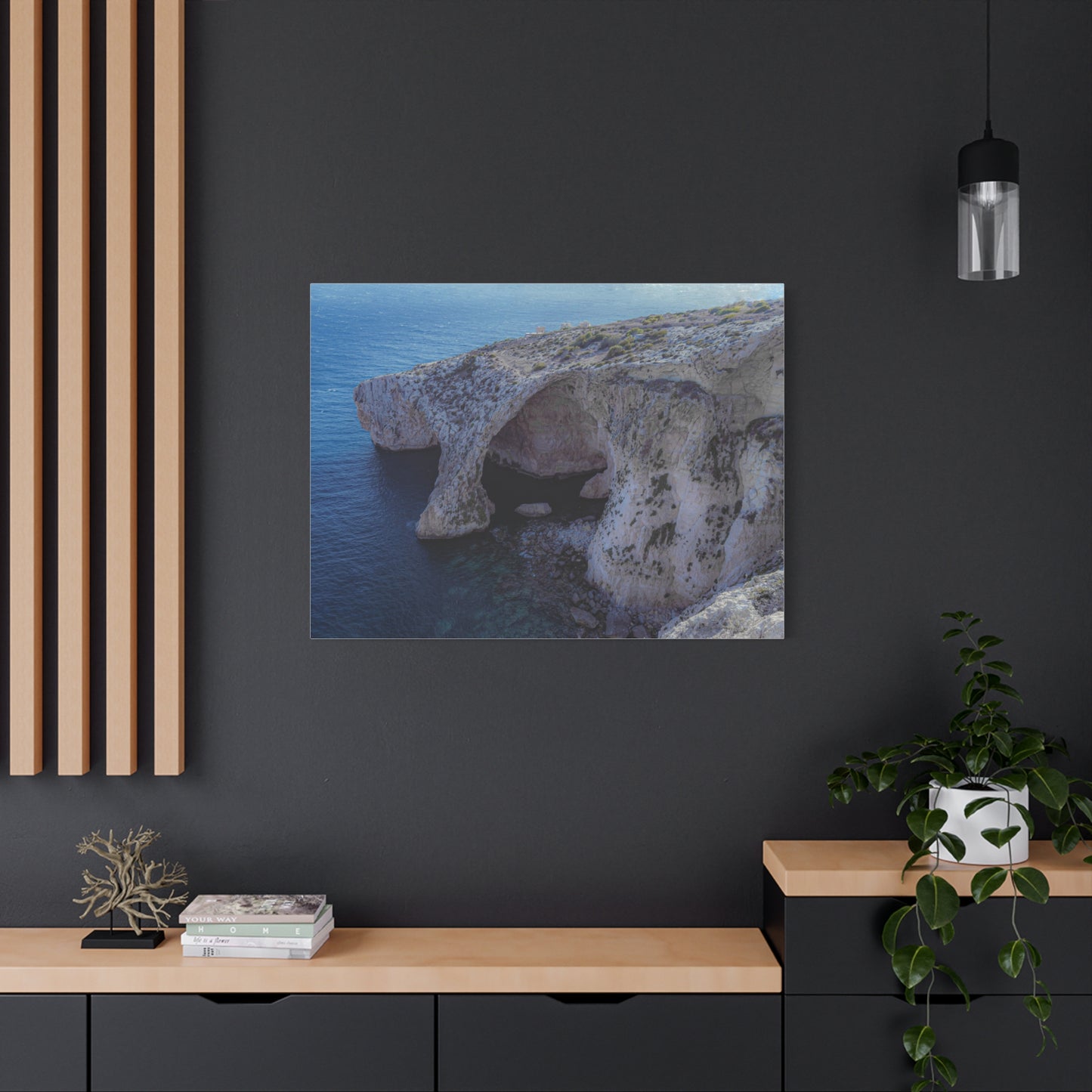 Malta Blue Groto Matte Canvas, Stretched, 1.25"