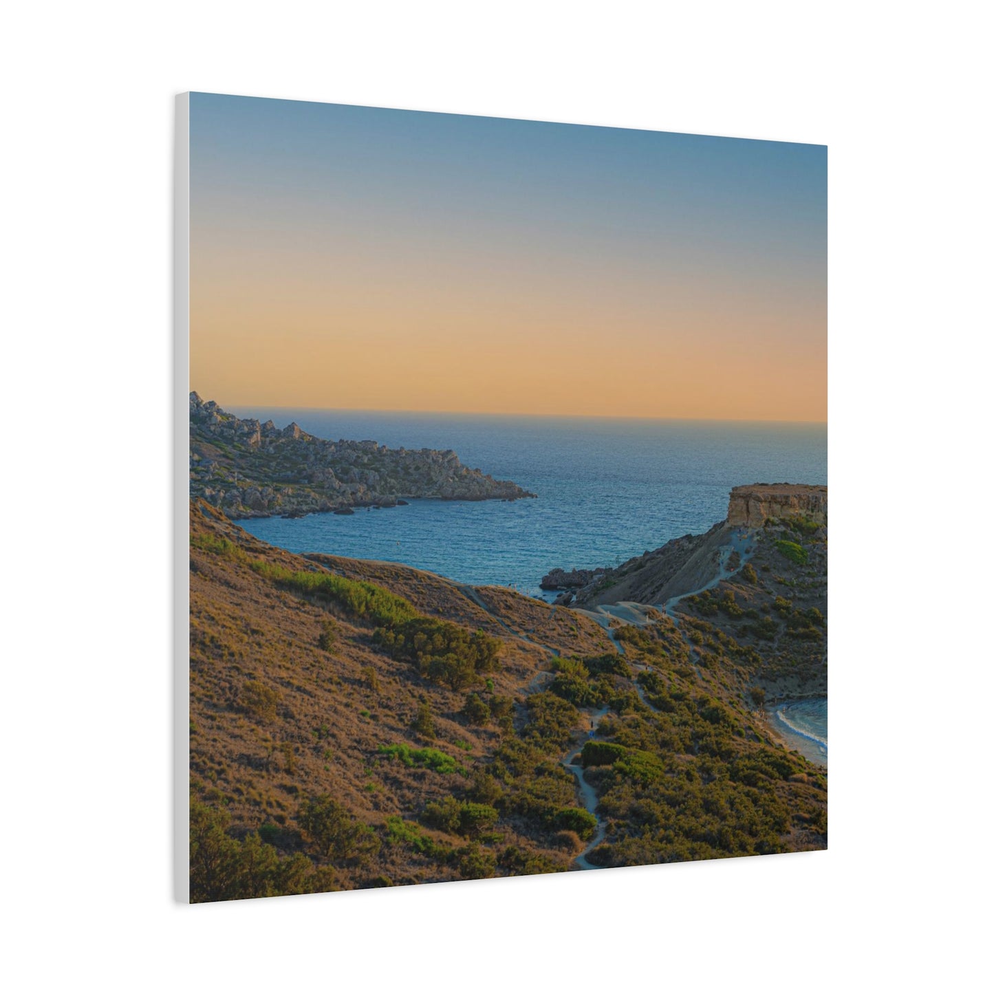 Malta Sunset Matte Canvas, Stretched, 1.25"