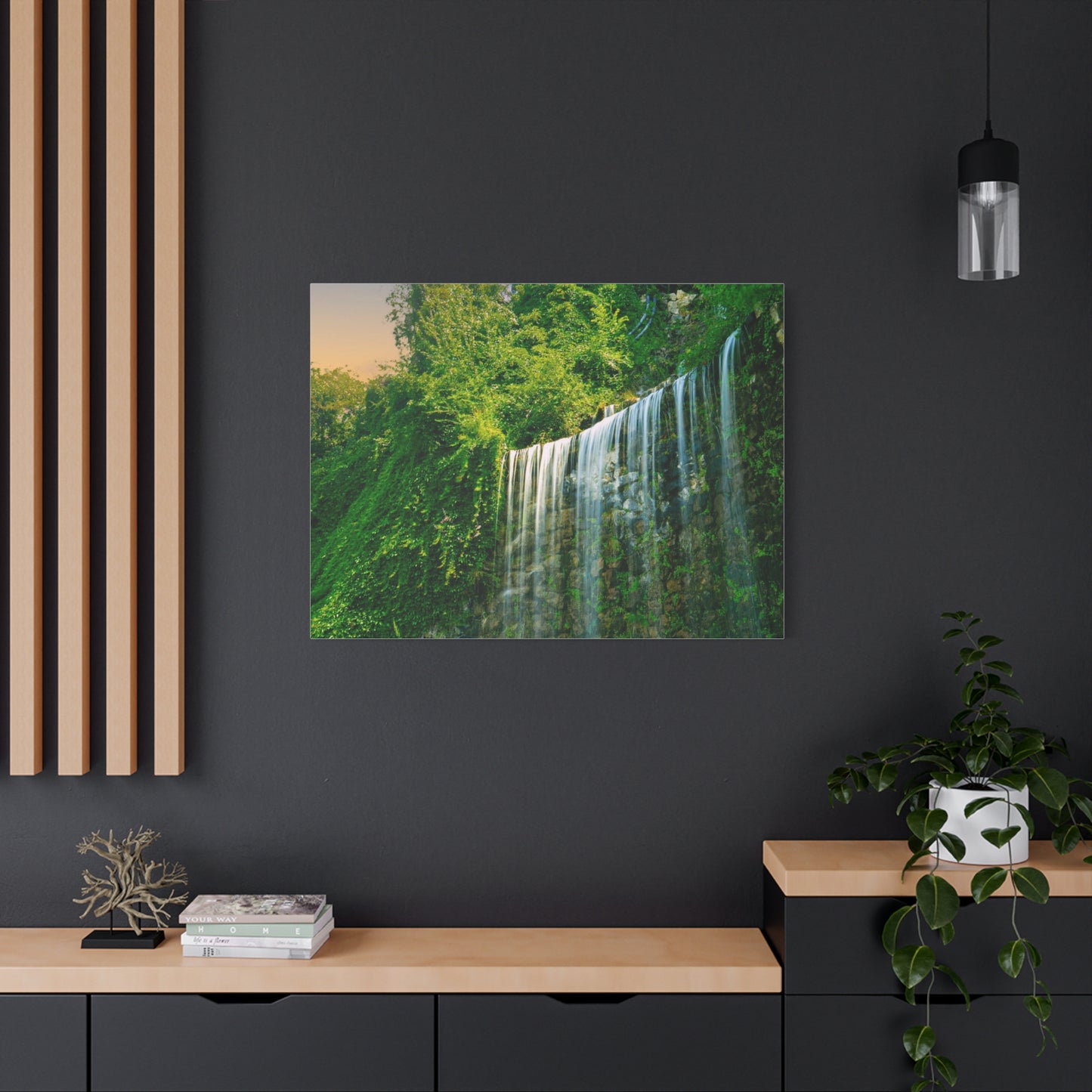 Budapest Waterfall Horizontal Matte Canvas, Stretched, 1.25"