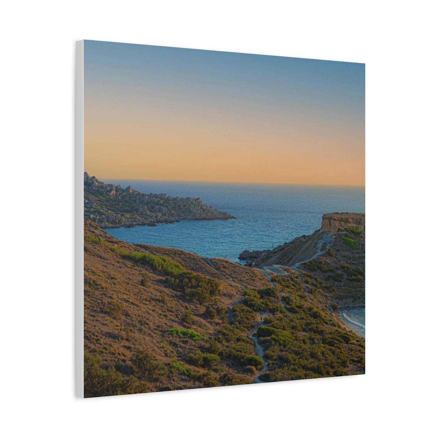 Malta Sunset Matte Canvas, Stretched, 1.25"