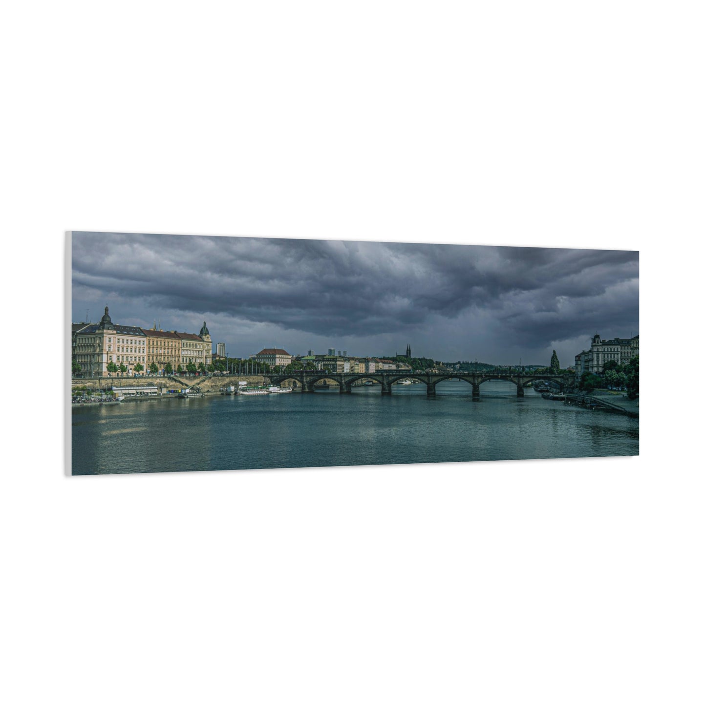 Prague Bridge Matte Canvas, Stretched, 1.25"