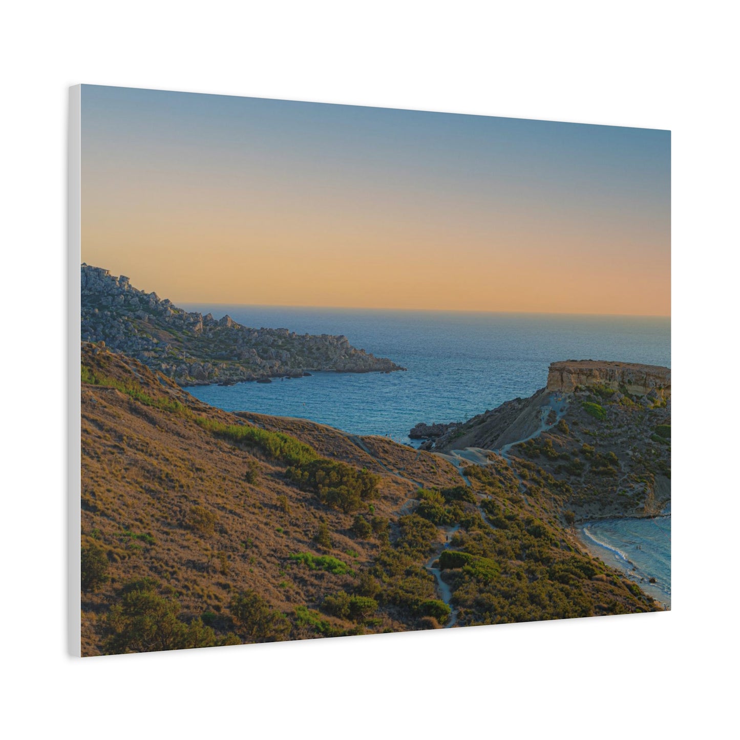 Malta Sunset Matte Canvas, Stretched, 1.25"