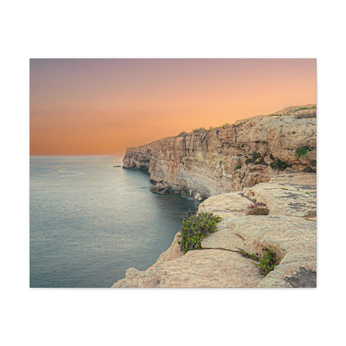 Malta Sunset Matte Canvas, Stretched, 1.25"
