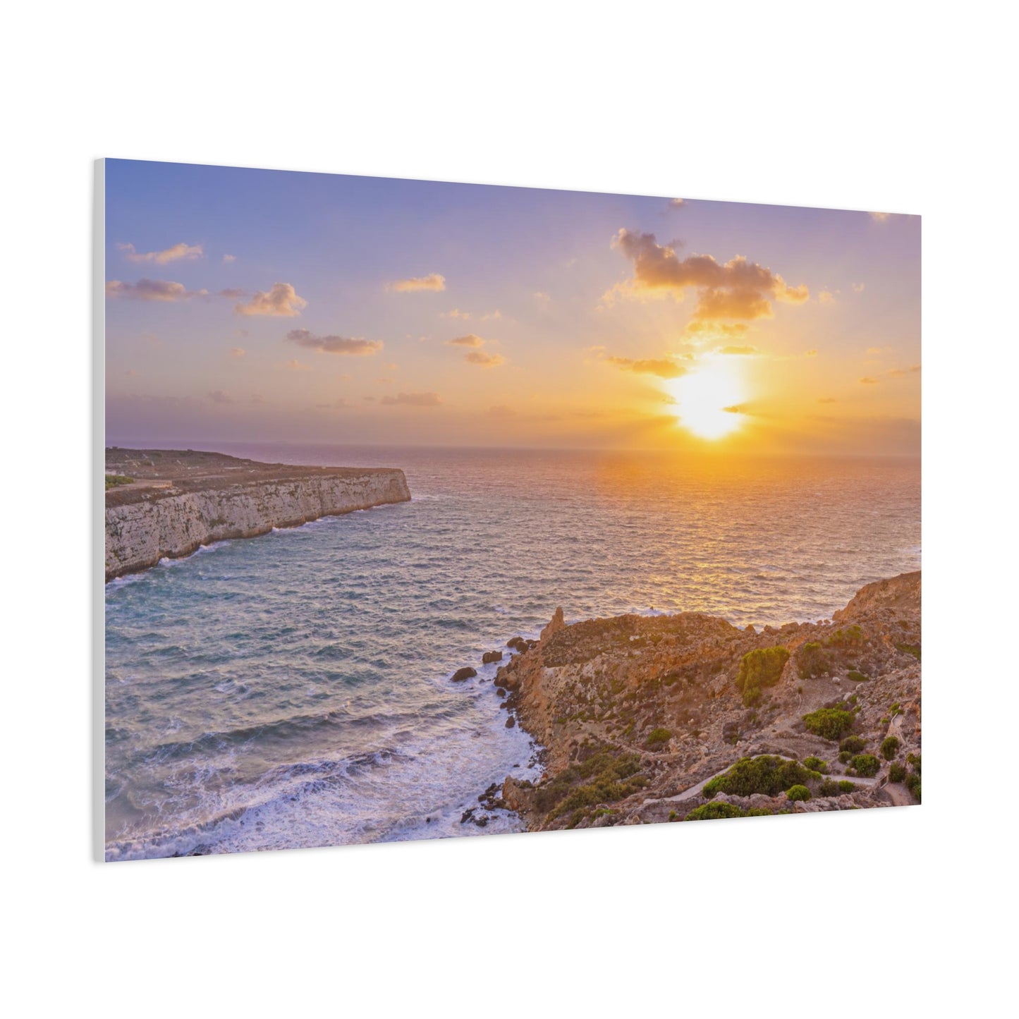Malta Mediterranean Coast 2 Matte Canvas, Stretched, 1.25"