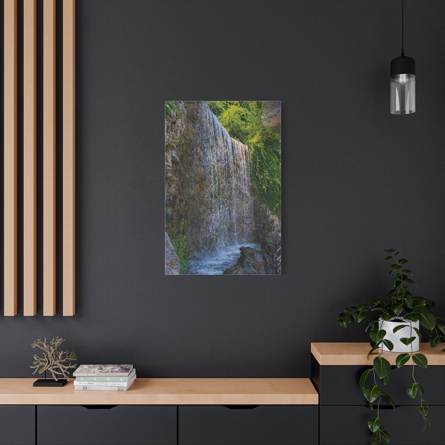 Budapest Waterfall Matte Canvas, Stretched, 1.25"