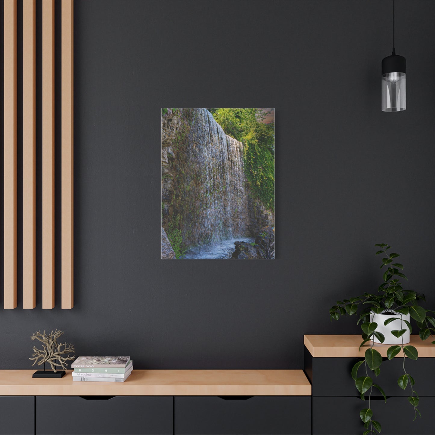 Budapest Waterfall Matte Canvas, Stretched, 1.25"