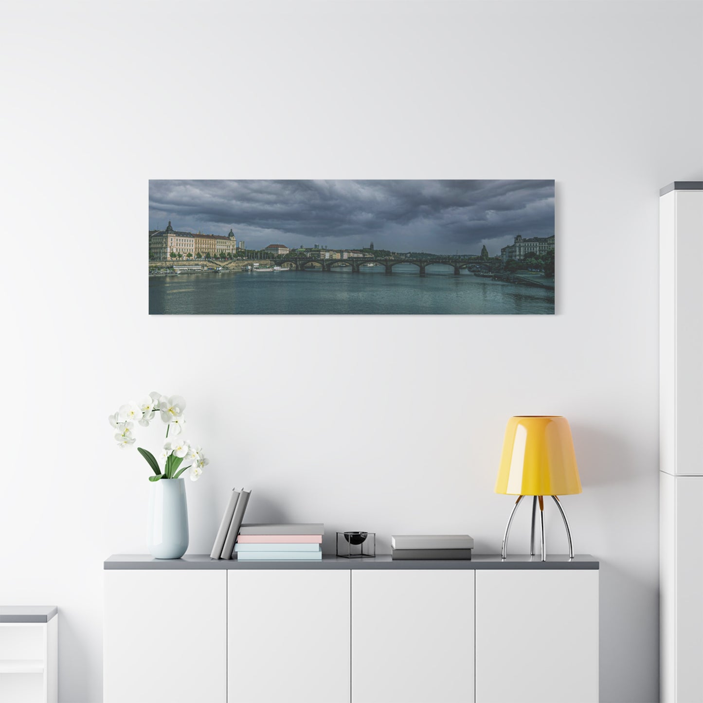 Prague Bridge Matte Canvas, Stretched, 1.25"