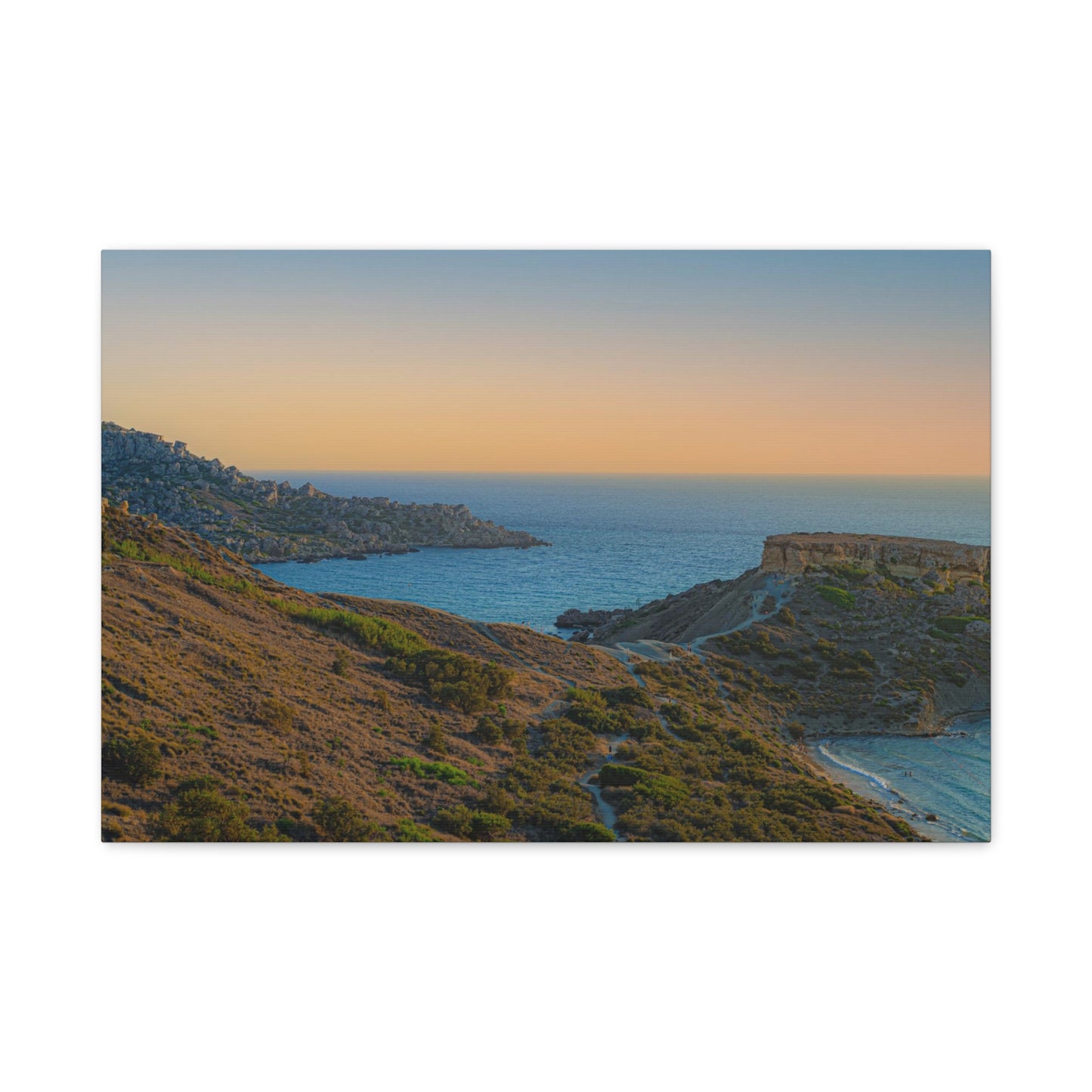 Malta Sunset Matte Canvas, Stretched, 1.25"
