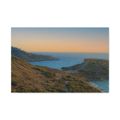 Malta Sunset Matte Canvas, Stretched, 1.25"
