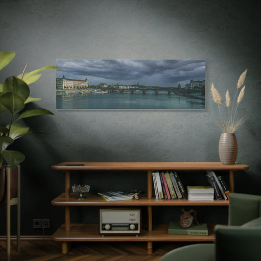 Prague Bridge Matte Canvas, Stretched, 1.25"