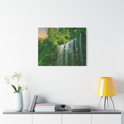 Budapest Waterfall Horizontal Matte Canvas, Stretched, 1.25"