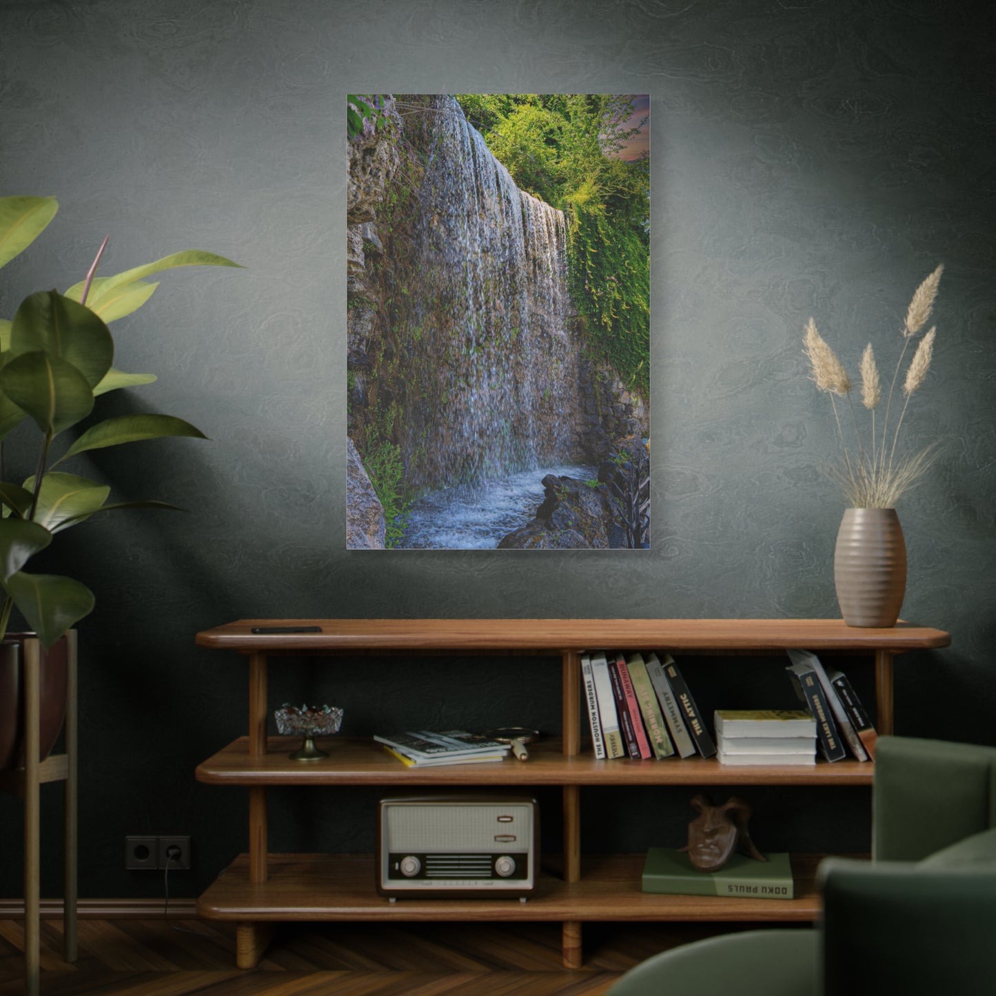 Budapest Waterfall Matte Canvas, Stretched, 1.25"