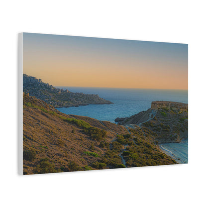 Malta Sunset Matte Canvas, Stretched, 1.25"