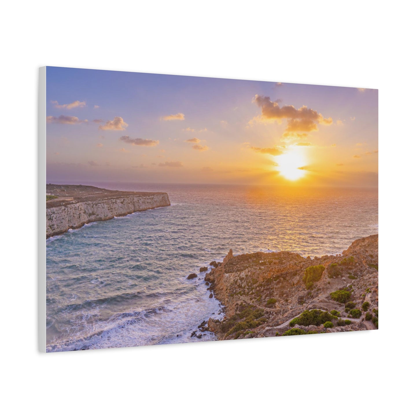 Malta Mediterranean Coast 2 Matte Canvas, Stretched, 1.25"