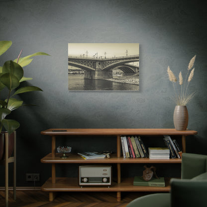 Budapest Bridge Matte Canvas, Stretched, 1.25"