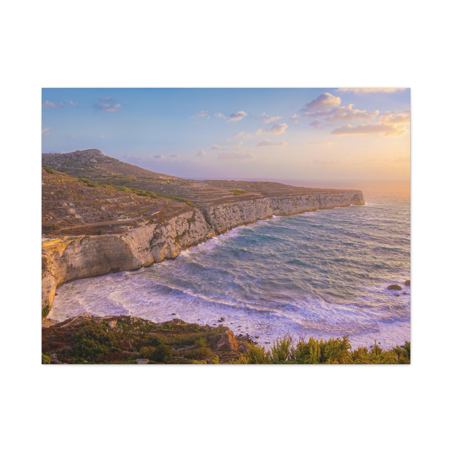 Malta Mediterranean Coast Matte Canvas, Stretched, 1.25"