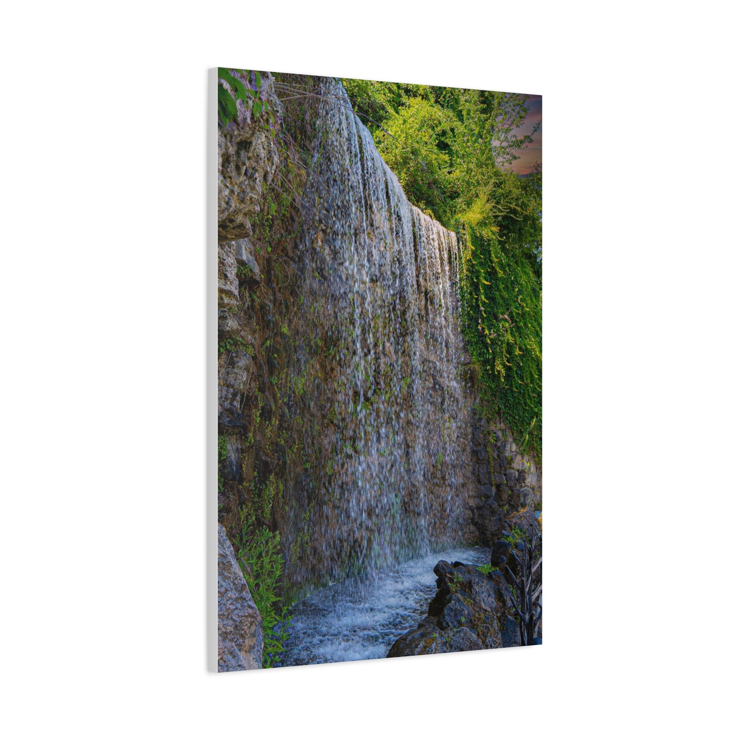Budapest Waterfall Matte Canvas, Stretched, 1.25"