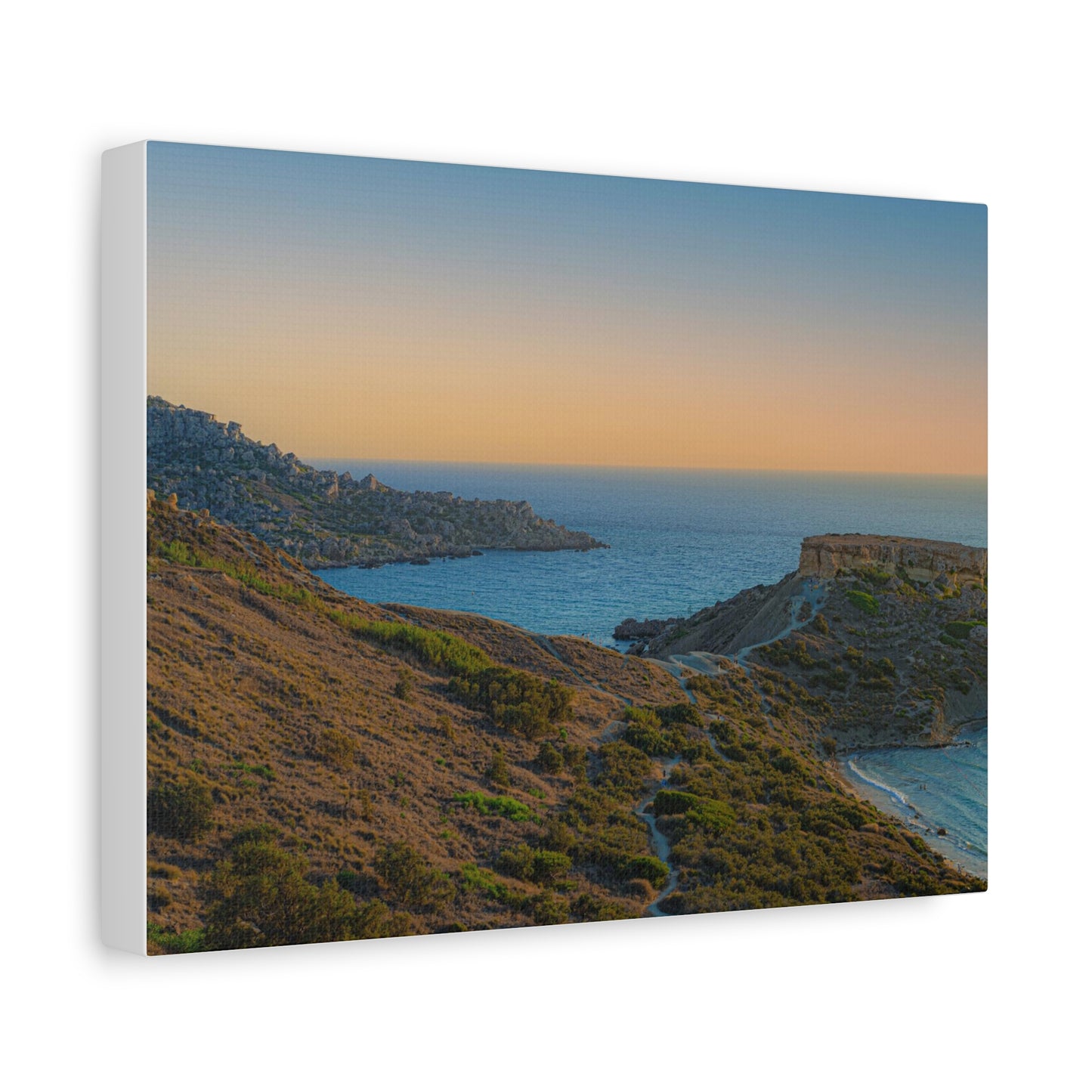 Malta Sunset Matte Canvas, Stretched, 1.25"