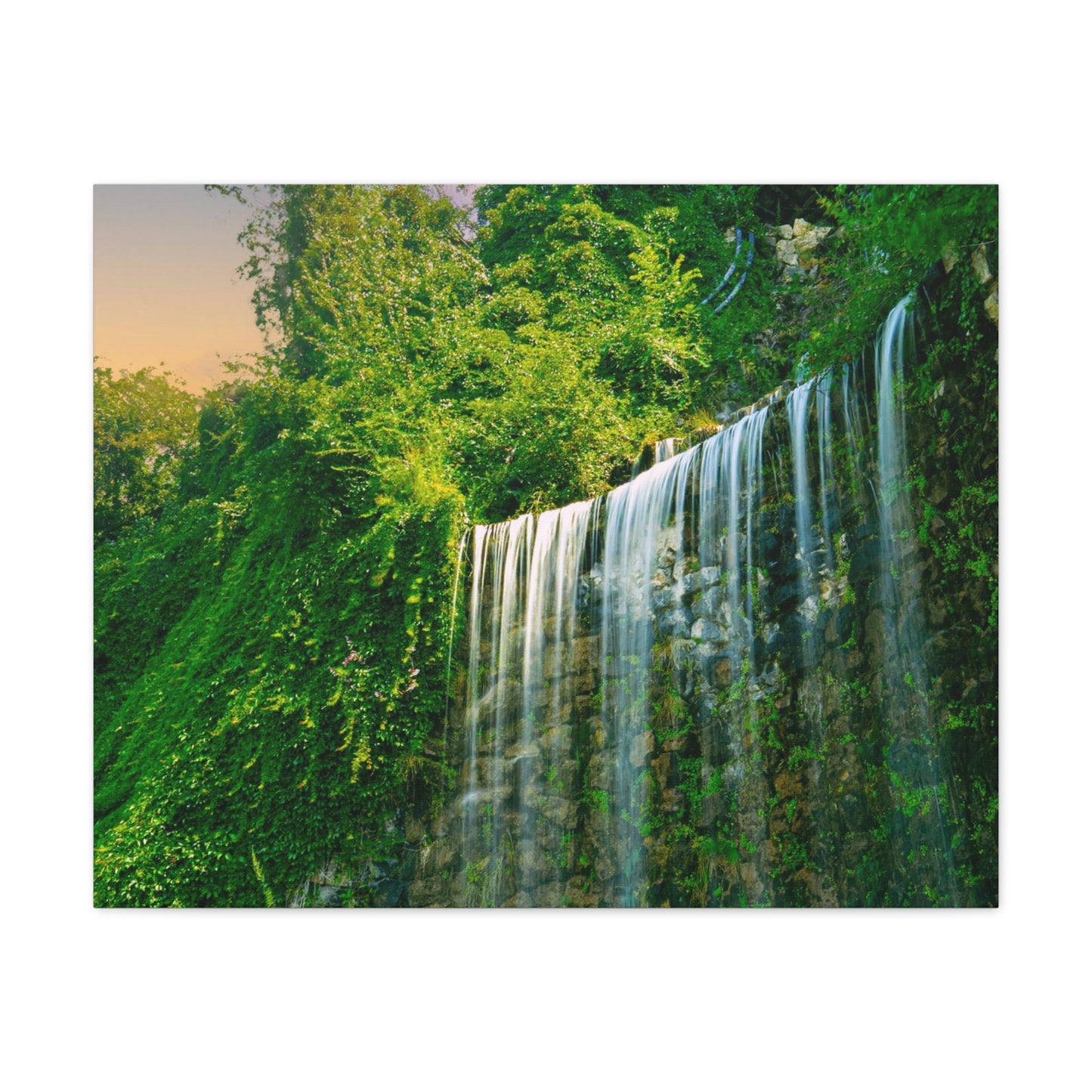 Budapest Waterfall Horizontal Matte Canvas, Stretched, 1.25"