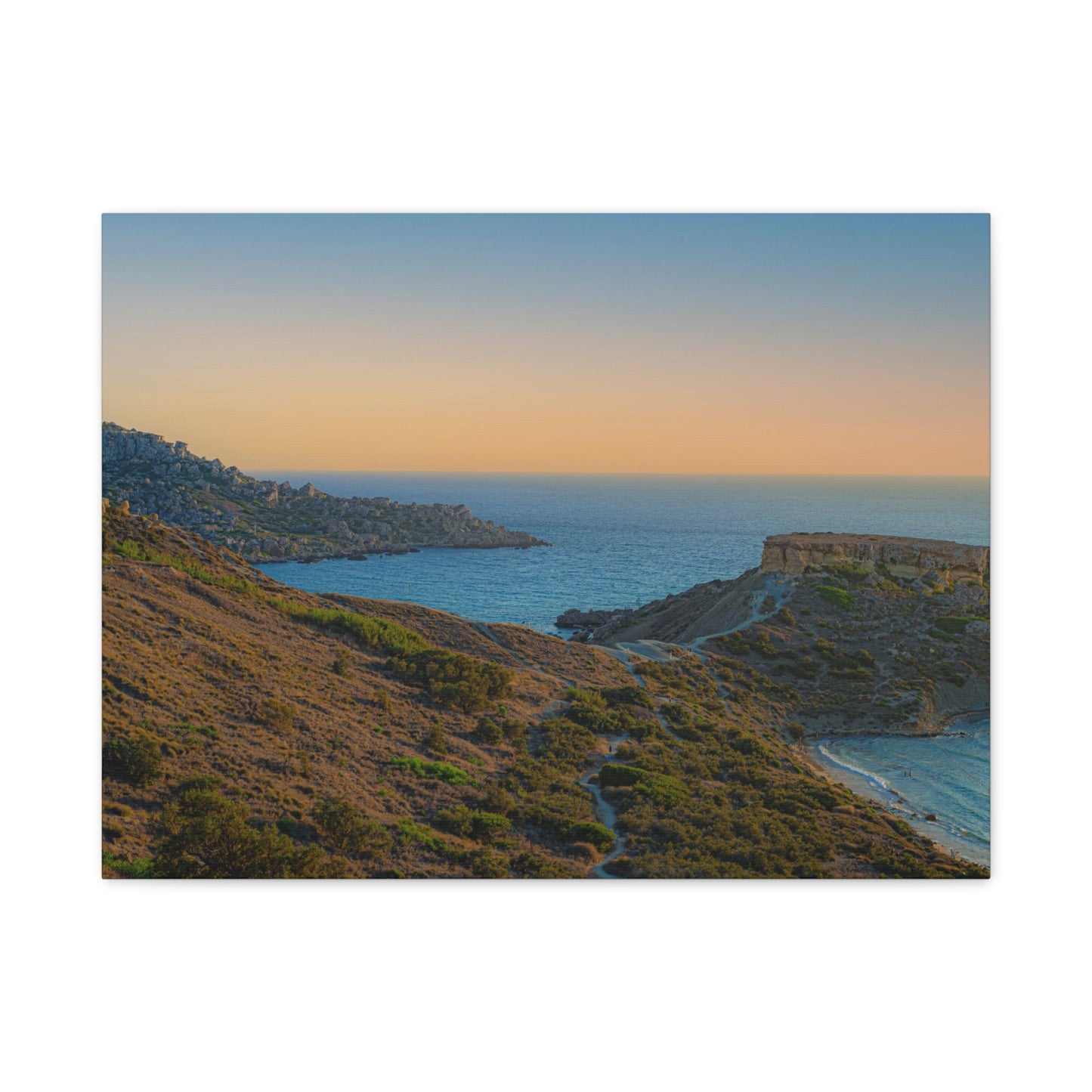 Malta Sunset Matte Canvas, Stretched, 1.25"