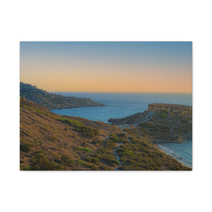 Malta Sunset Matte Canvas, Stretched, 1.25"