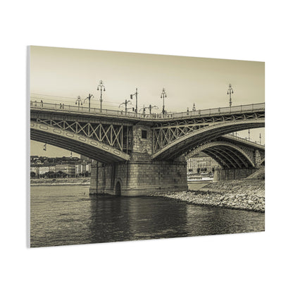 Budapest Bridge Matte Canvas, Stretched, 1.25"