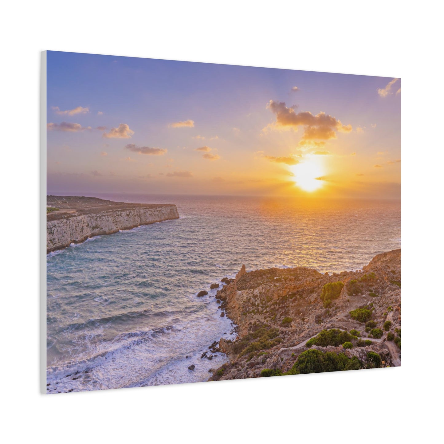 Malta Mediterranean Coast 2 Matte Canvas, Stretched, 1.25"