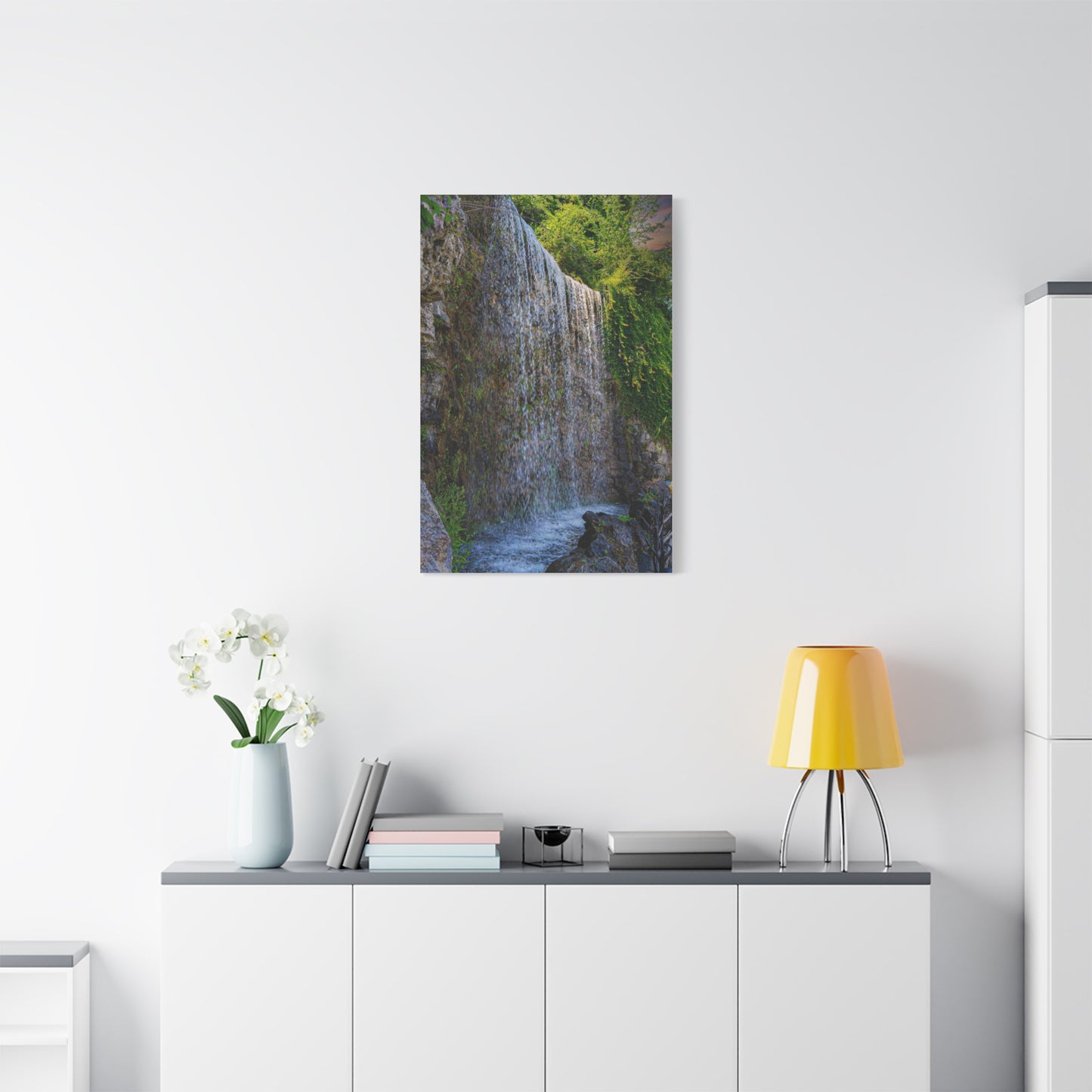 Budapest Waterfall Matte Canvas, Stretched, 1.25"