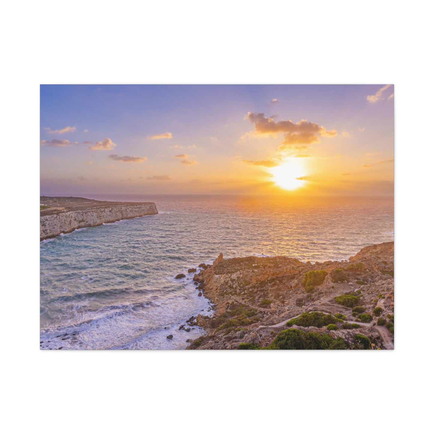 Malta Mediterranean Coast 2 Matte Canvas, Stretched, 1.25"