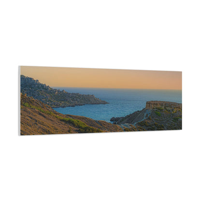 Malta Sunset Matte Canvas, Stretched, 1.25"