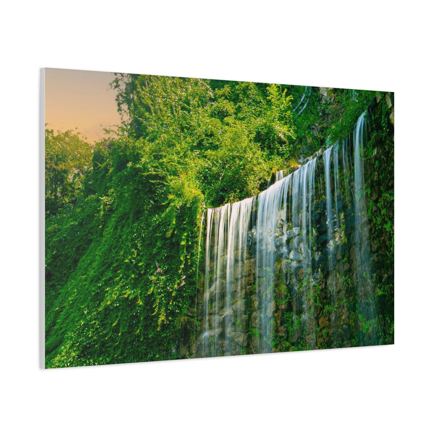 Budapest Waterfall Horizontal Matte Canvas, Stretched, 1.25"