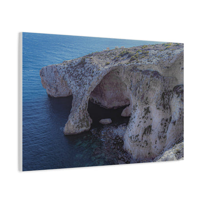 Malta Blue Groto Matte Canvas, Stretched, 1.25"