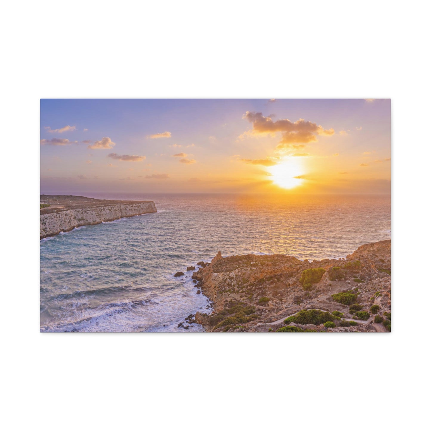 Malta Mediterranean Coast 2 Matte Canvas, Stretched, 1.25"