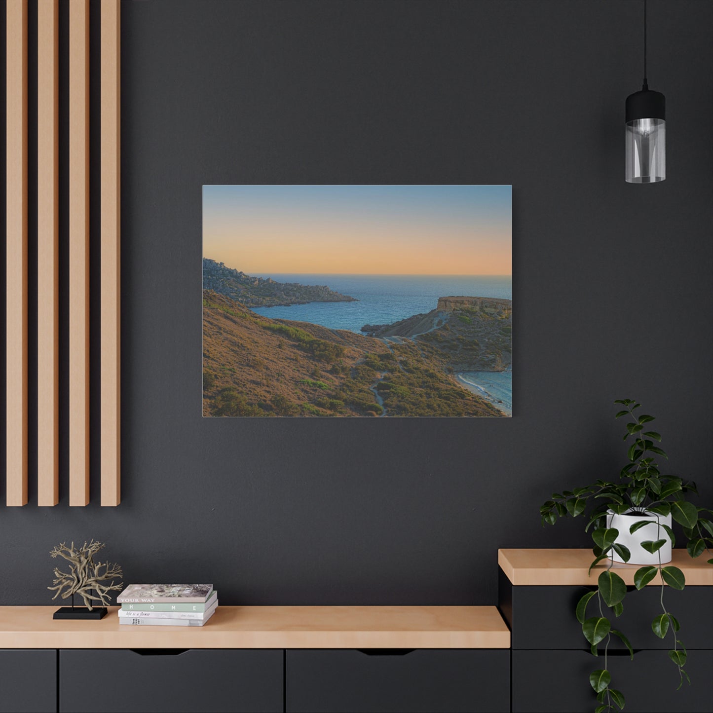 Malta Sunset Matte Canvas, Stretched, 1.25"