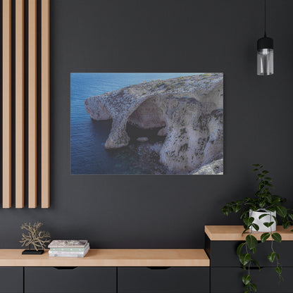 Malta Blue Groto Matte Canvas, Stretched, 1.25"