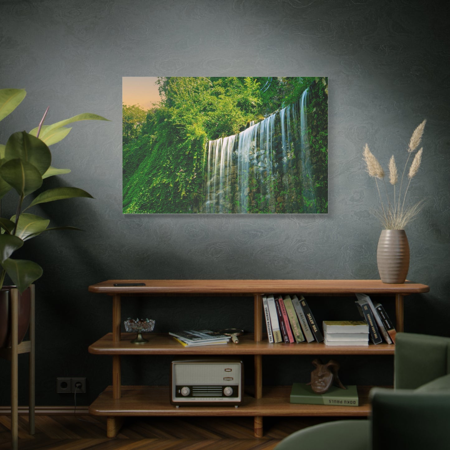 Budapest Waterfall Horizontal Matte Canvas, Stretched, 1.25"