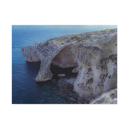 Malta Blue Groto Matte Canvas, Stretched, 1.25"