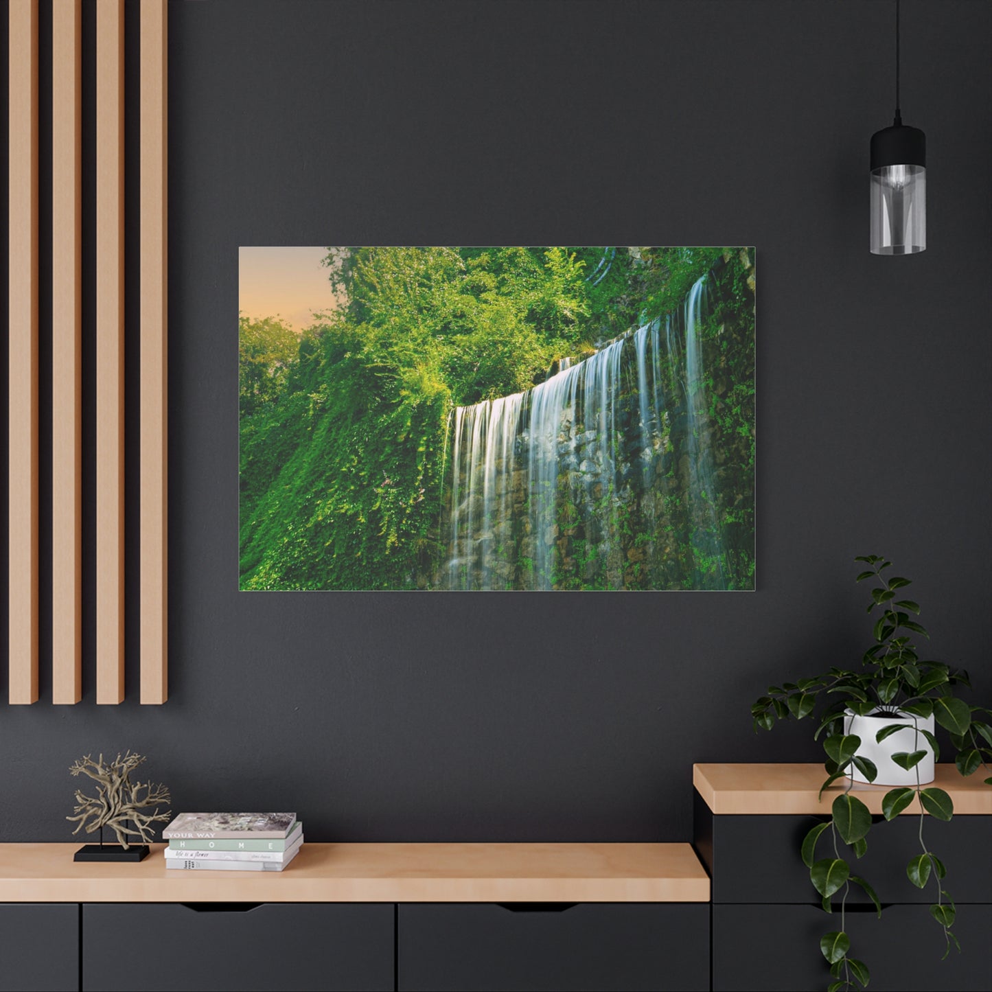 Budapest Waterfall Horizontal Matte Canvas, Stretched, 1.25"