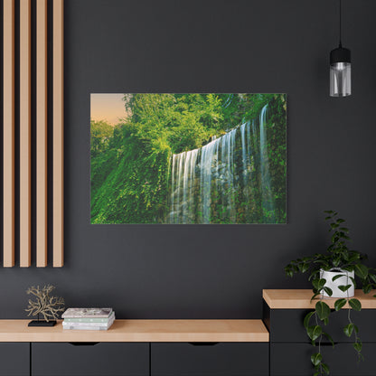 Budapest Waterfall Horizontal Matte Canvas, Stretched, 1.25"