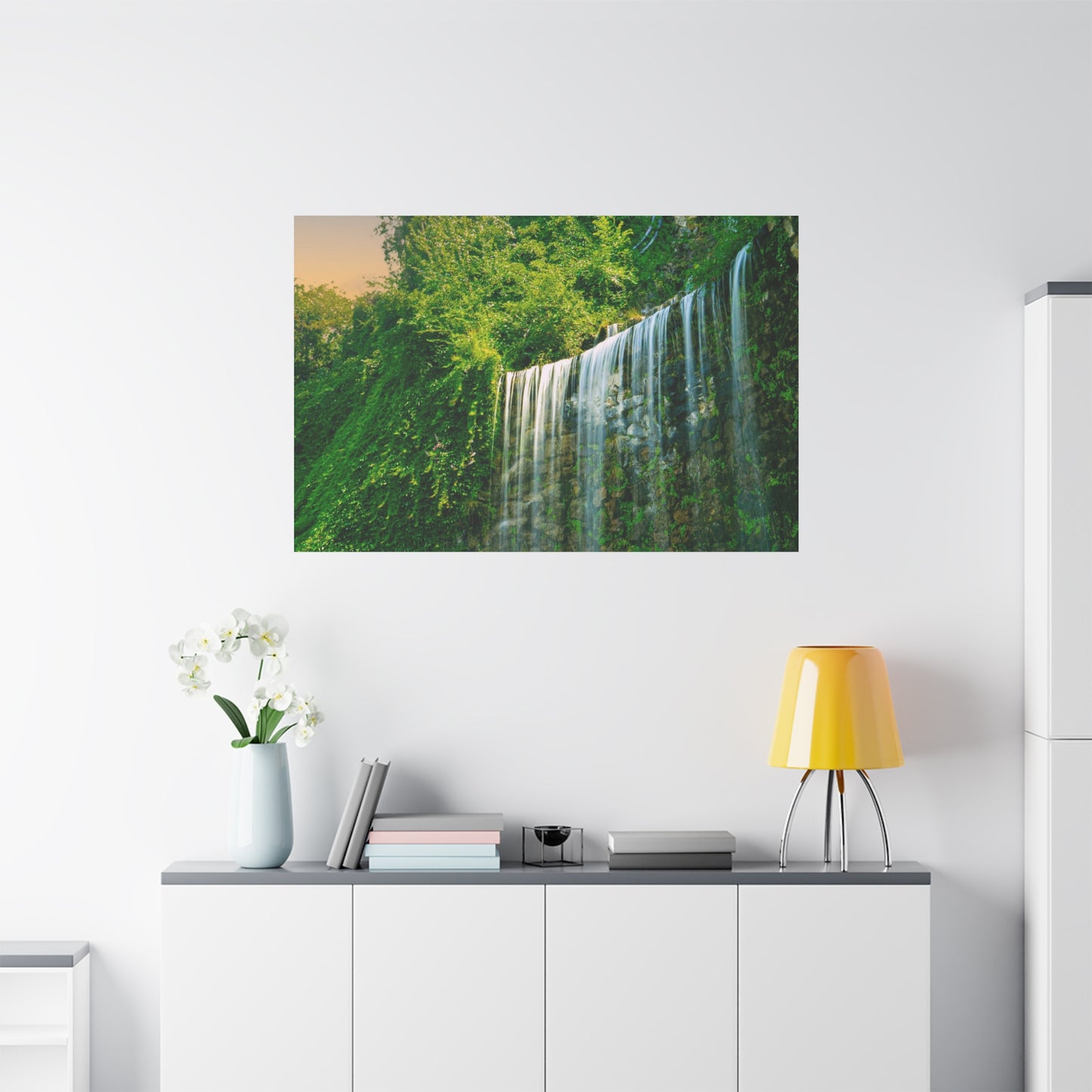 Budapest Waterfall Horizontal Matte Canvas, Stretched, 1.25"