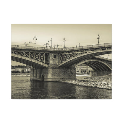 Budapest Bridge Matte Canvas, Stretched, 1.25"