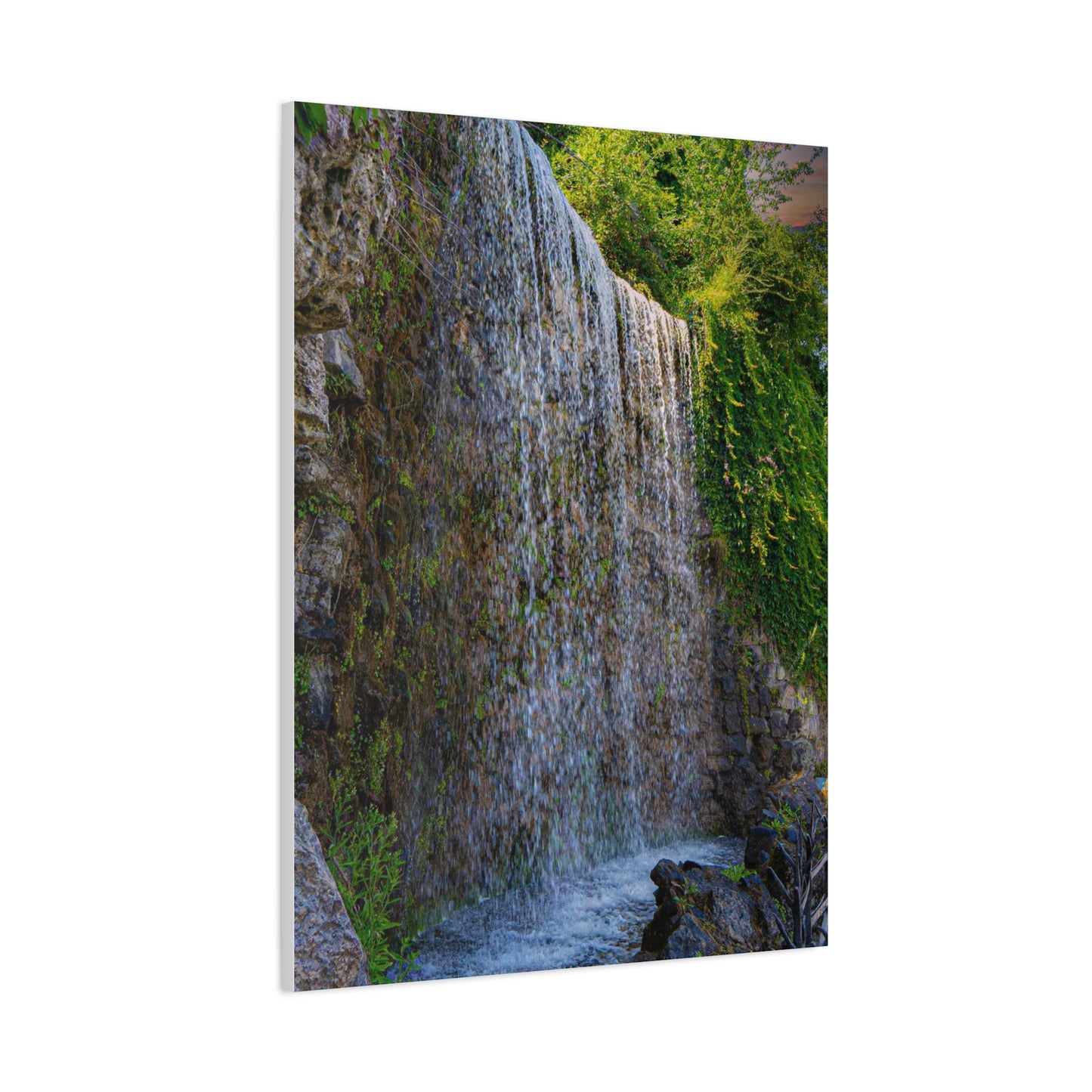 Budapest Waterfall Matte Canvas, Stretched, 1.25"