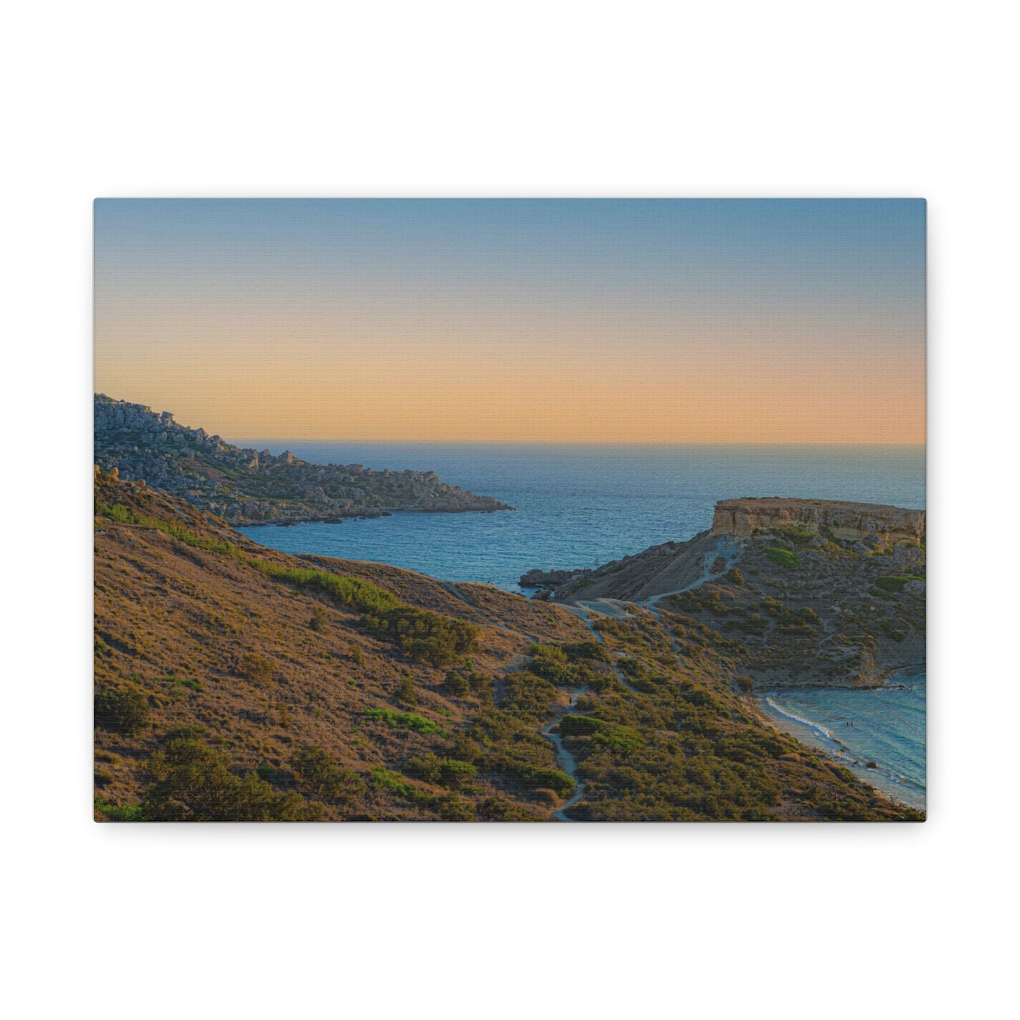 Malta Sunset Matte Canvas, Stretched, 1.25"